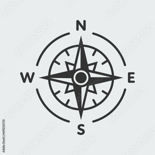 Compass icon stock illustration