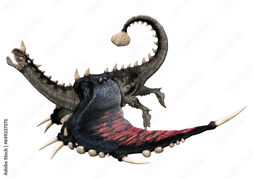 Fototapeta premium 3D Rendering Fairy Tale Dragon on White