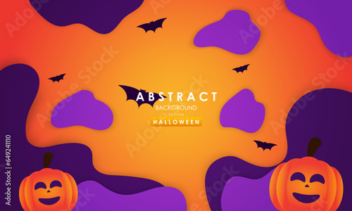 Halloween background with purple and orange gradients color