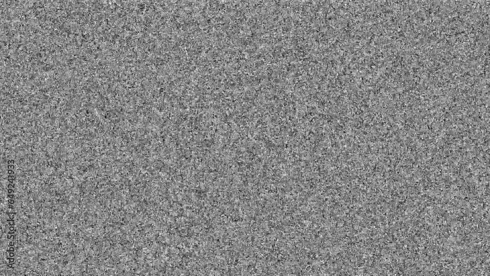 Old Retro TV - Static tv black and white noise caused by bad signal reception