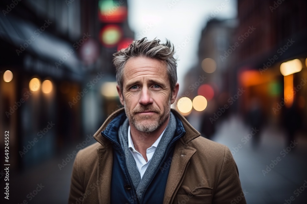 Portrait of a handsome middle-aged man in the city. Portrait of a handsome middle-aged man in the city.