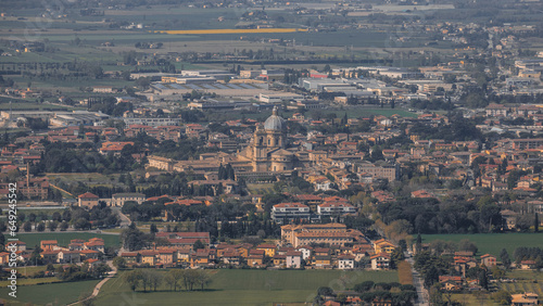 Bastia Umbra is a commune in Italy, located in the Umbria region, subordinate to the administrative center of Perugia. View from the ancient city of Assisi.