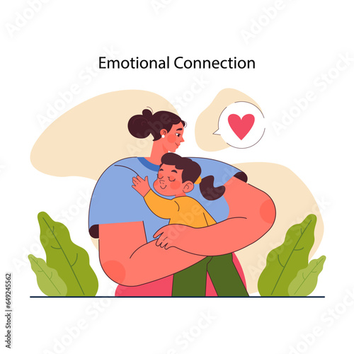 Positive parenting. Emotional connection. Secure attachment style in parents