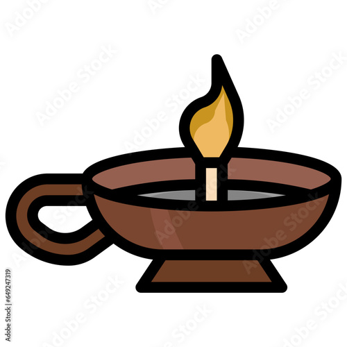 LAMP OIL filled outline icon,linear,outline,graphic,illustration