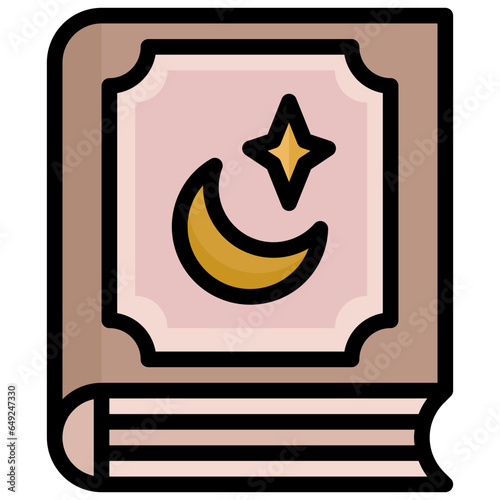HOLY QURAN filled outline icon,linear,outline,graphic,illustration