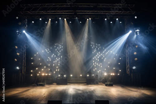 Stage with lights Concert Hall Club Dj Theater Nightclub