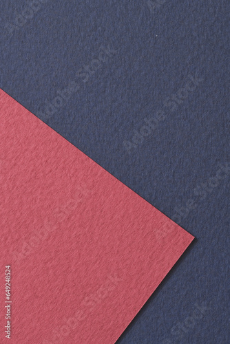 Rough kraft paper background, paper texture burgundy blue colors. Mockup with copy space for text