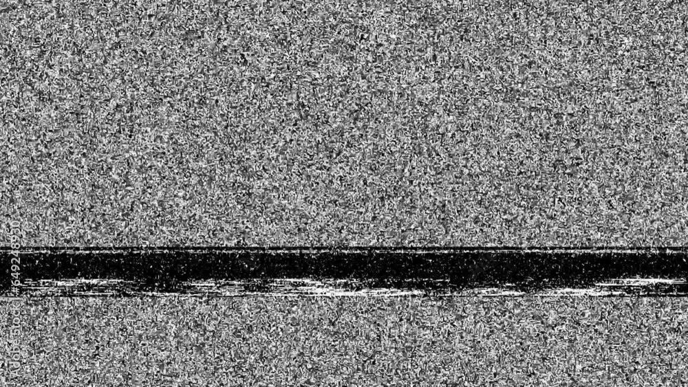 Old Retro TV - Static tv black and white noise caused by bad signal reception