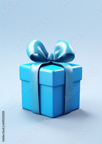 Blue gift with bow. © Cala Serrano