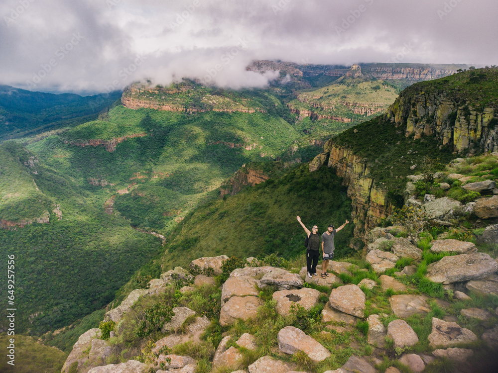 Fototapeta premium Drone photo of the blyde river canyon in South Africa.