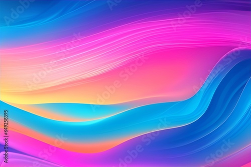 Ubstract curved colors background. AI generated illustration