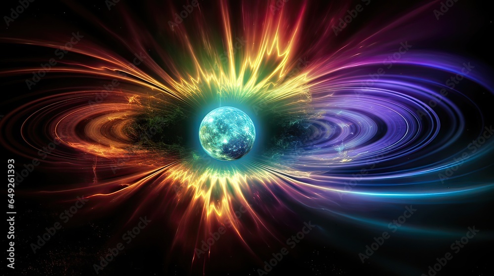 Celestial protection, magnetic shield, radiation defense, cosmic energy interaction, planetary defense, cosmic phenomena, magnetic defense mechanism. Generated by AI. Celestial protection, magnetic shield, radiation defense, cosmic energy interaction, planetary defense, cosmic phenomena, magnetic defense mechanism. Generated by AI.