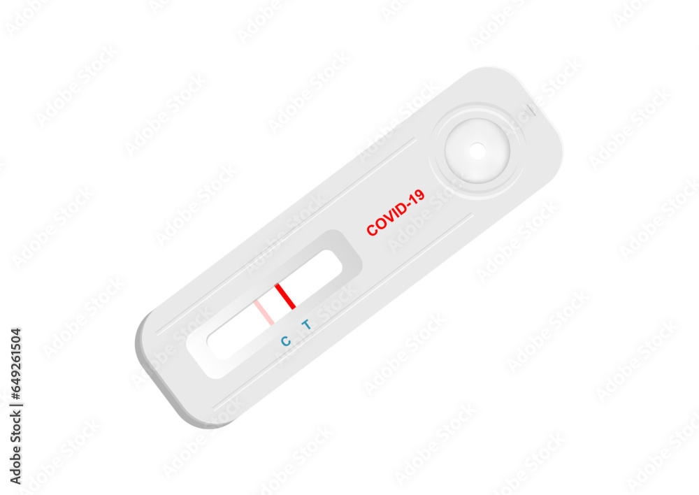 Covid 19 test with antigen test kit vector flat design Covid 19 test with antigen test kit vector flat design