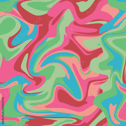 Fototapeta Naklejka Na Ścianę i Meble -  abstract modern retro psychedelic swirl seamless pattern