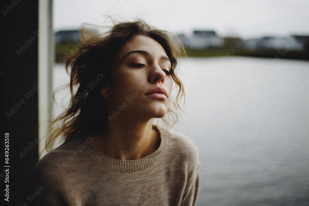 a young woman coping with loneliness and isolation a young woman coping with loneliness and isolation
