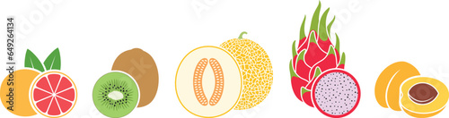 Fruit logo. Isolated fruit on white background