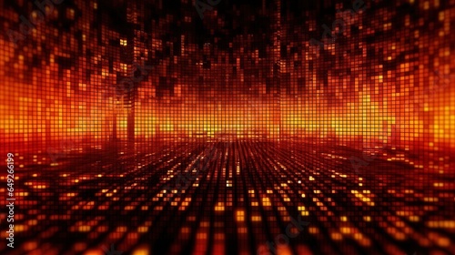 Abstract Futuristic Binary code background, generative ai