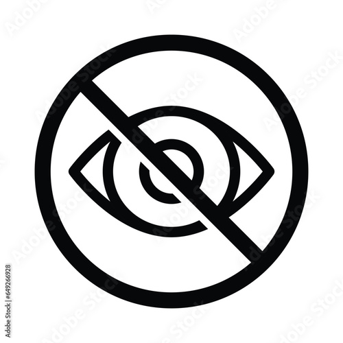 no Eye icon. avoid eye contact. 