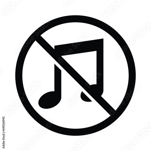 No music icon vector sign