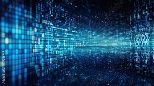 Abstract Futuristic Binary code background, generative ai