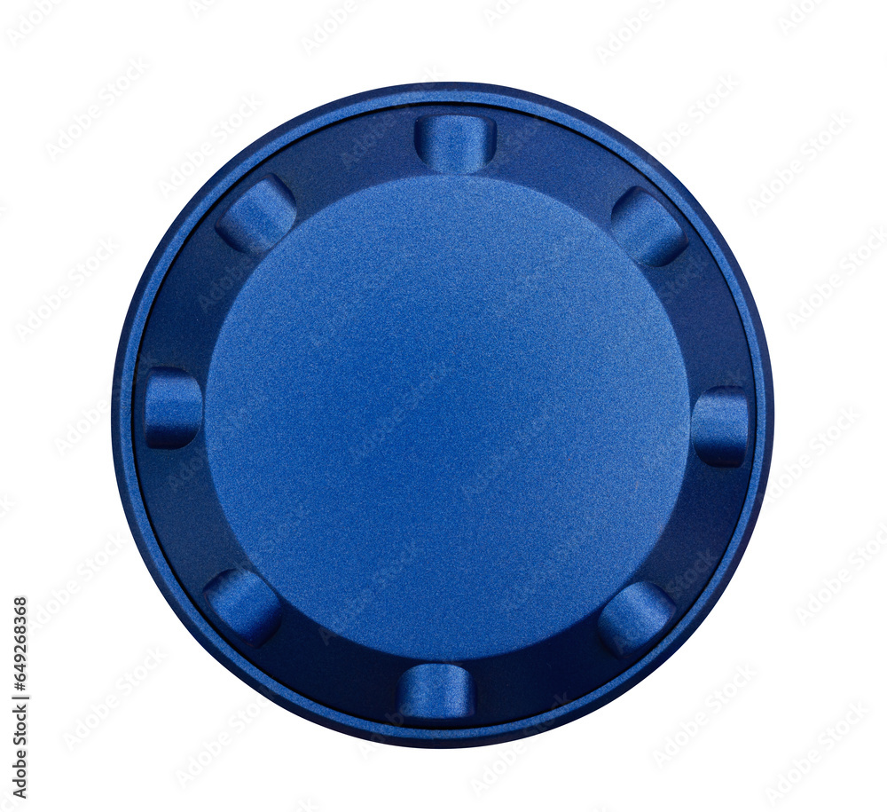 Naklejka premium Blue metal round button