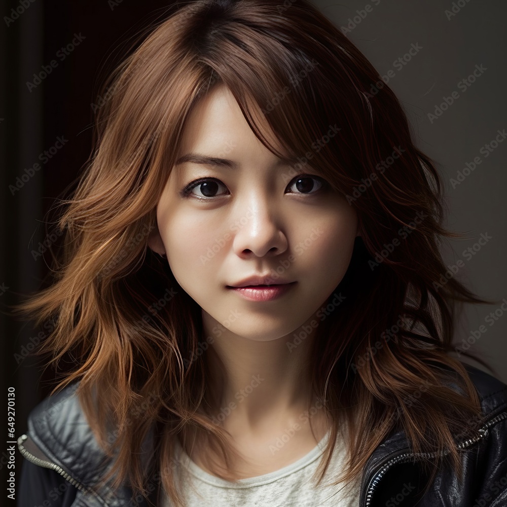 Cute asian girl with short hairstyle Cute asian girl with short hairstyle