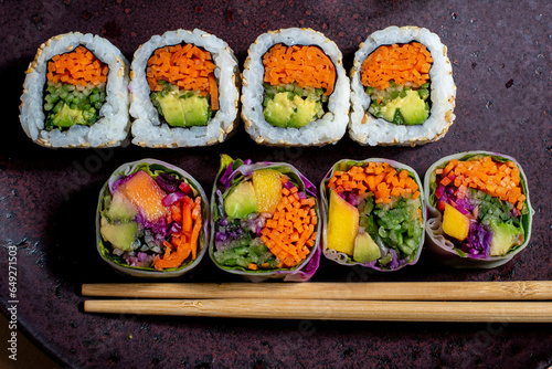 vegetable sushi dish