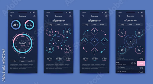 Vector graphics infographics with mobile phone. Template for creating mobile applications, workflow layout, diagram, banner, web design, business reports