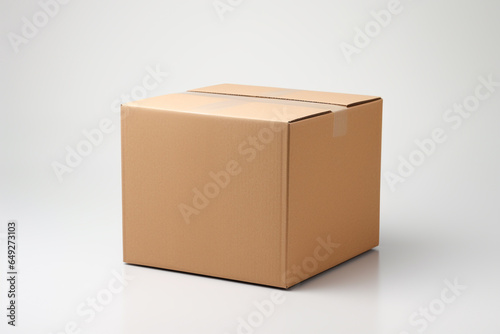 Cardboard box, cardbox and package, delivery and cargo, illustration. Generative AI. Corrugated, crate, deliver, distribution and parcel, shipping and storage, image