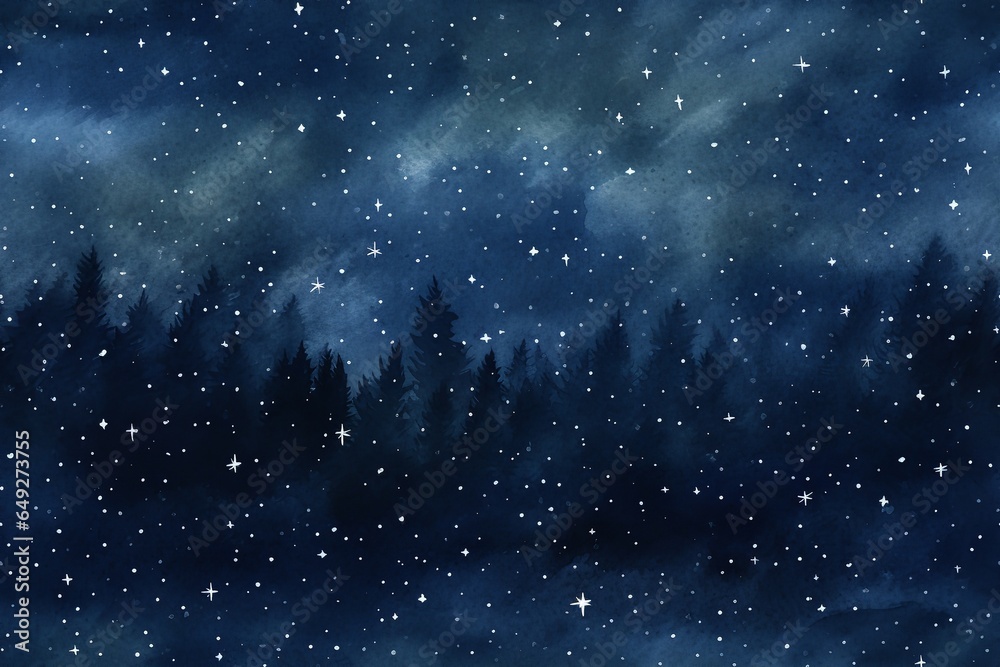 Obraz premium watercolor starry night