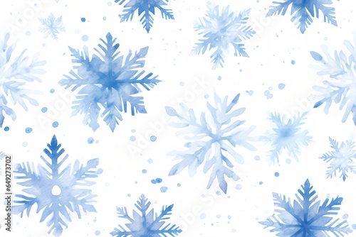 watercolor cute vintage snowflakes
