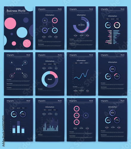 Vector graphics infographics with mobile phone. Template for creating mobile applications  workflow layout  diagram  banner  web design  business reports