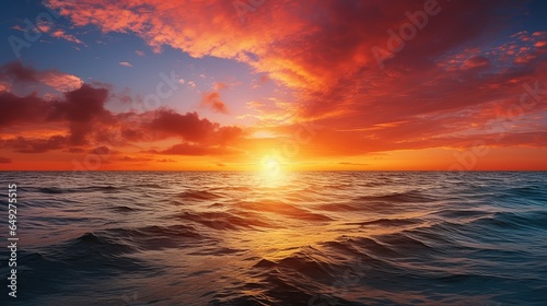 sky sunset over horizon illustration background nature, landscape sea, ocean cloud sky sunset over horizon © sevector