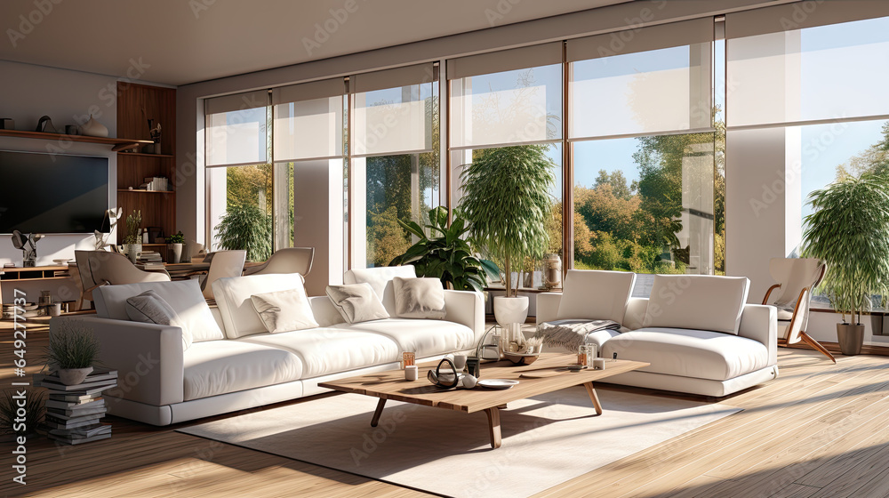 Home Decor: Living Room Interior Blinds