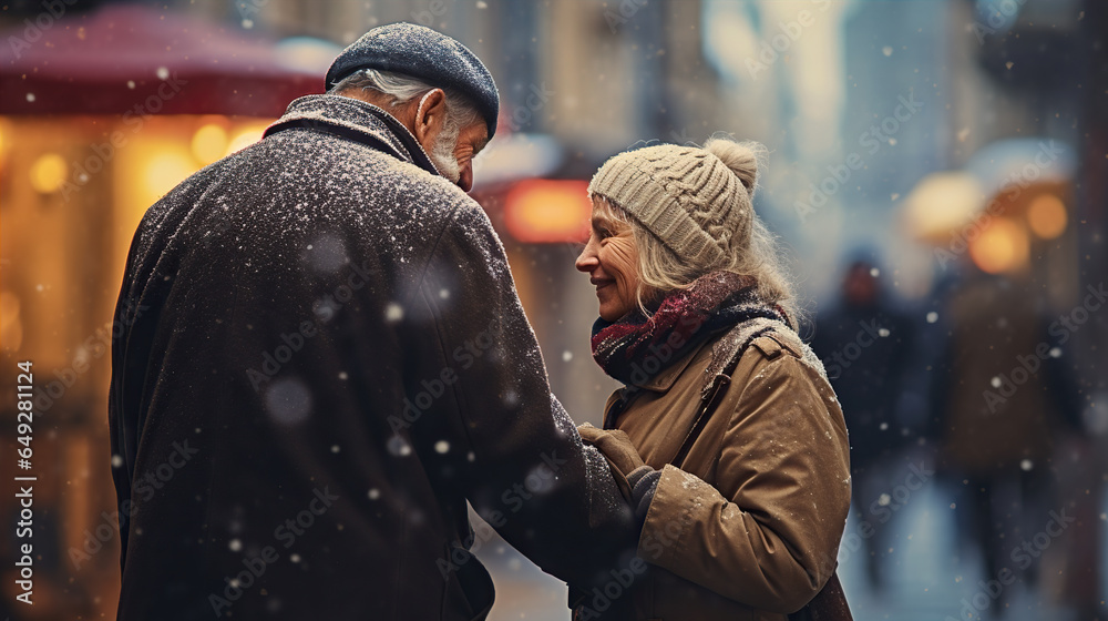 A kind-hearted passerby notices the elderly individual's hesitation and immediately walks over to offer assistance A kind-hearted passerby notices the elderly individual's hesitation and immediately walks over to offer assistance