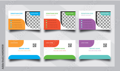 Corporate Modero Business Card Design Template Creative and clean Business Card Name Card Visting Card Simple
Design vector Illustration Print Template
 photo