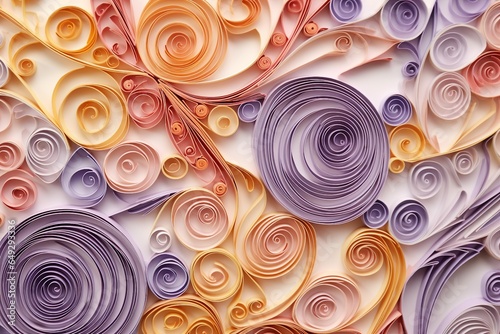 quilling artwork on white background photo