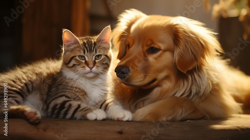 Harmonie zwischen Katze und Hund