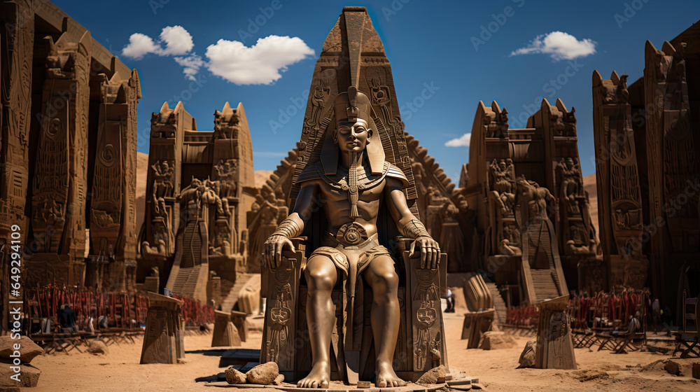 Obraz premium Sculptures of Egypt, Luxor, Egypt, Africa.