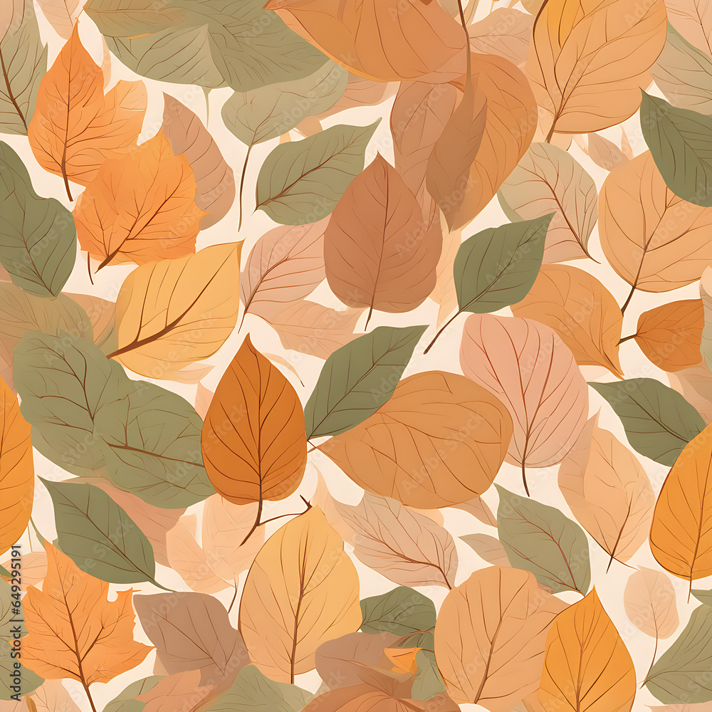 autumn leaves pattern, seamless background with leaves, seamless pattern with leaves