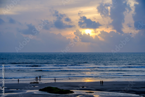 Aerial footage of Ladghar beach at Dapoli, located 200 kms from Pune on the West Coast of Maharashtra India. photo