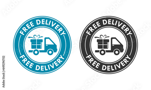 Free delivery design logo template illustration