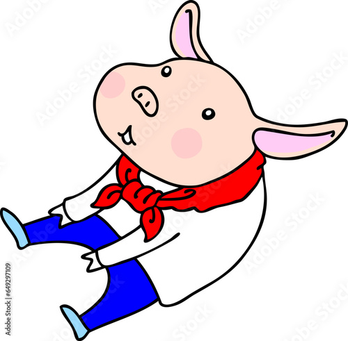  cartoon little pig