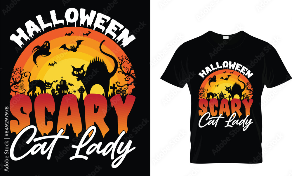 Halloween Unique  And High Quality T-Shirt Vector.
This  Season To Be Happy ,Horror And Spooky .Ready For Print  
Clothes ,Mug ,Greeting Card. Cartoon-Style,
Pumpkins ,Cats ,Bats ,Witches Design