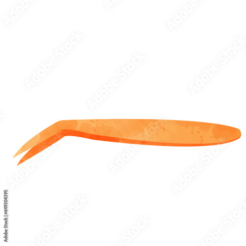Dental character. Yellow cotton pliers sticker.