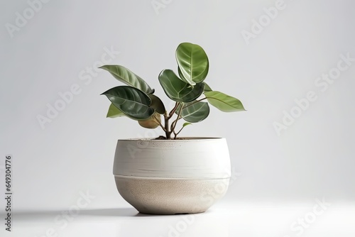 A decorative indoor plant with green leaves, like the Jade plant or Money tree, enhancing interior beauty.