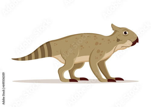 Bagaceratops Dinosaur Cartoon Character Vector Illustration