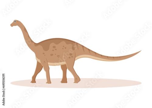 Lirainosaurus Dinosaur Cartoon Character Vector Illustration © MihaiGr