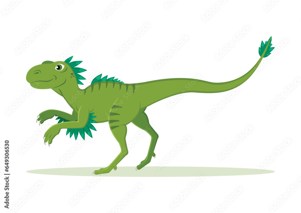 Velociraptor Dinosaur Cartoon Character Vector Illustration Velociraptor Dinosaur Cartoon Character Vector Illustration