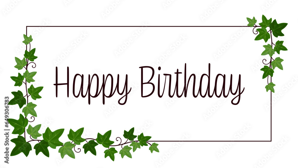 Happy Birthday - Schriftzug in englischer Sprache - Alle Gute zum Illustration 